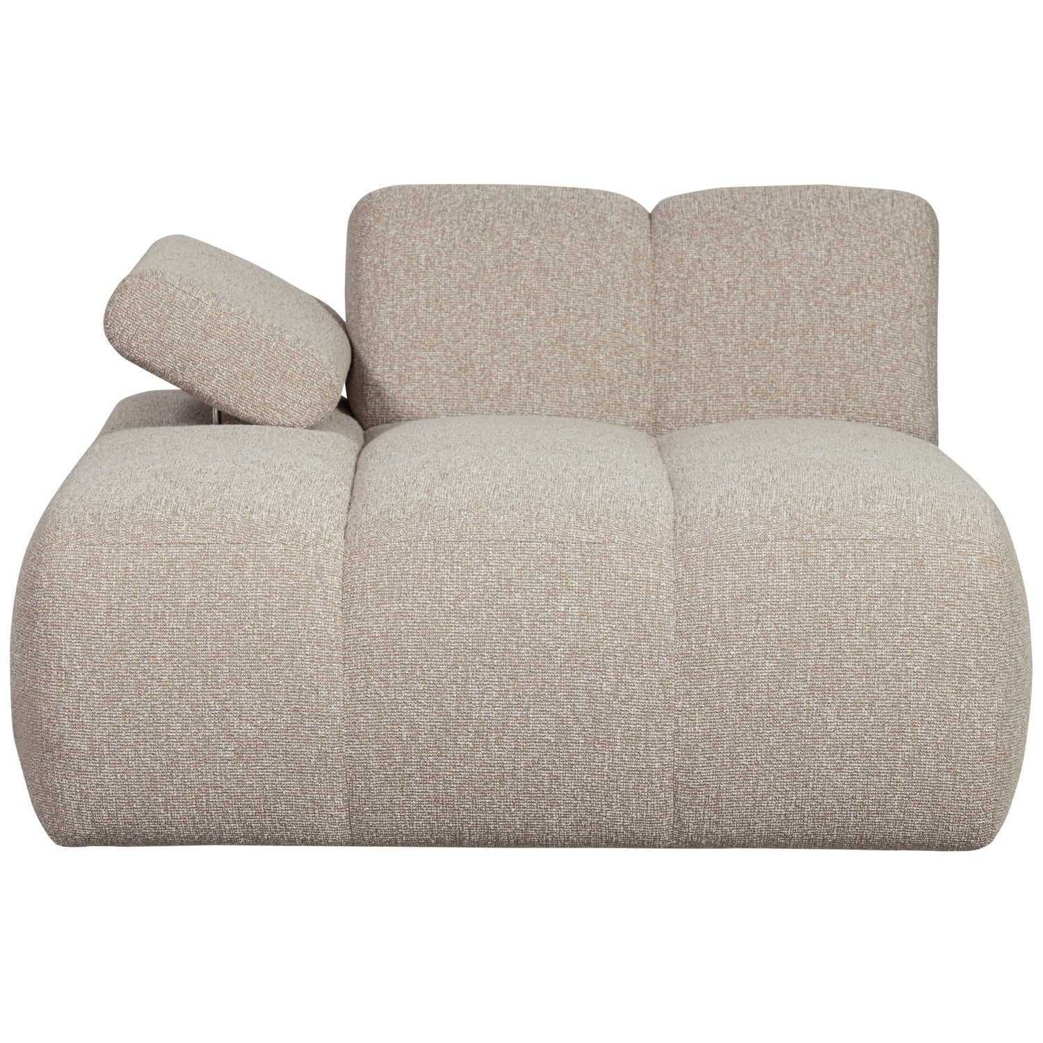 Sofa modułowa MOJO - szezlong lewostronny beżowy melanż bouclé