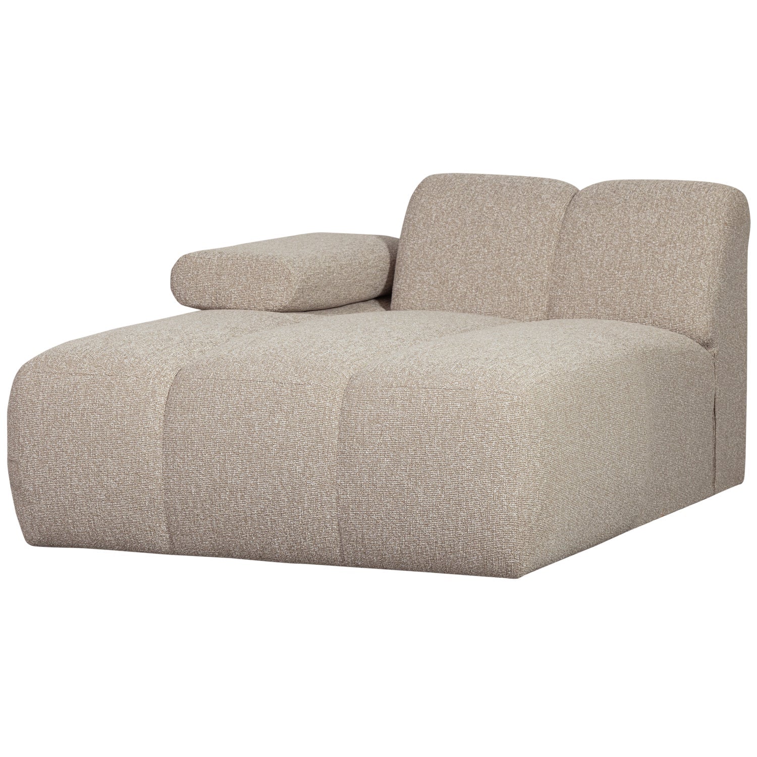 Sofa modułowa MOJO - szezlong lewostronny beżowy melanż bouclé