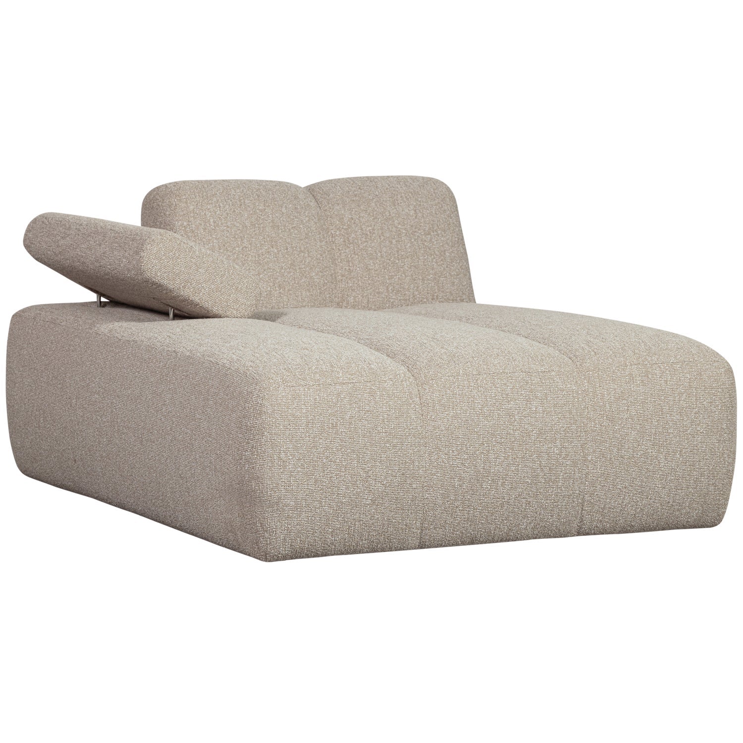 Sofa modułowa MOJO - szezlong lewostronny beżowy melanż bouclé