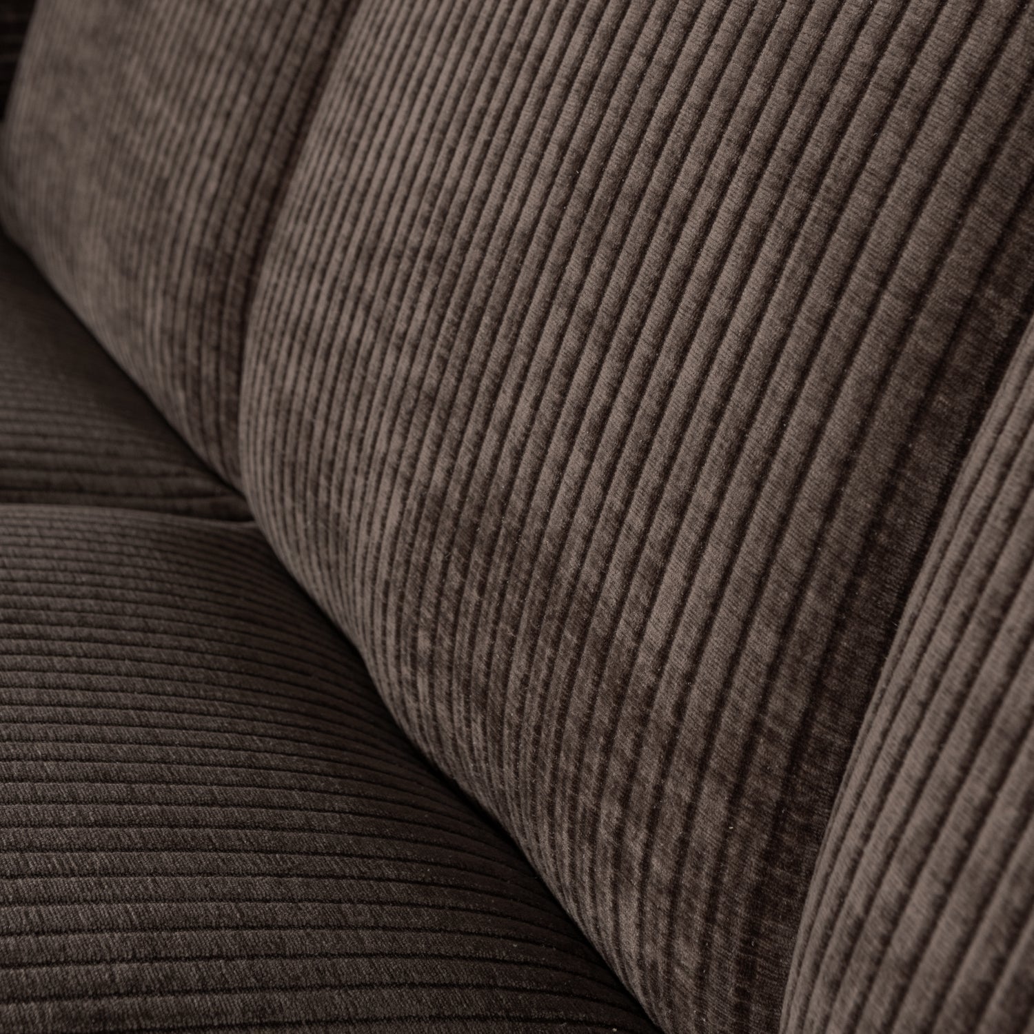 Sofa modułowa MOJO - element 3-osobowy ciemnobrązowy sztruks
