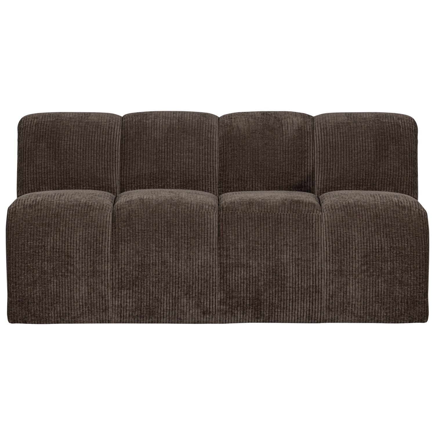 Sofa modułowa MOJO - element 3-osobowy ciemnobrązowy sztruks
