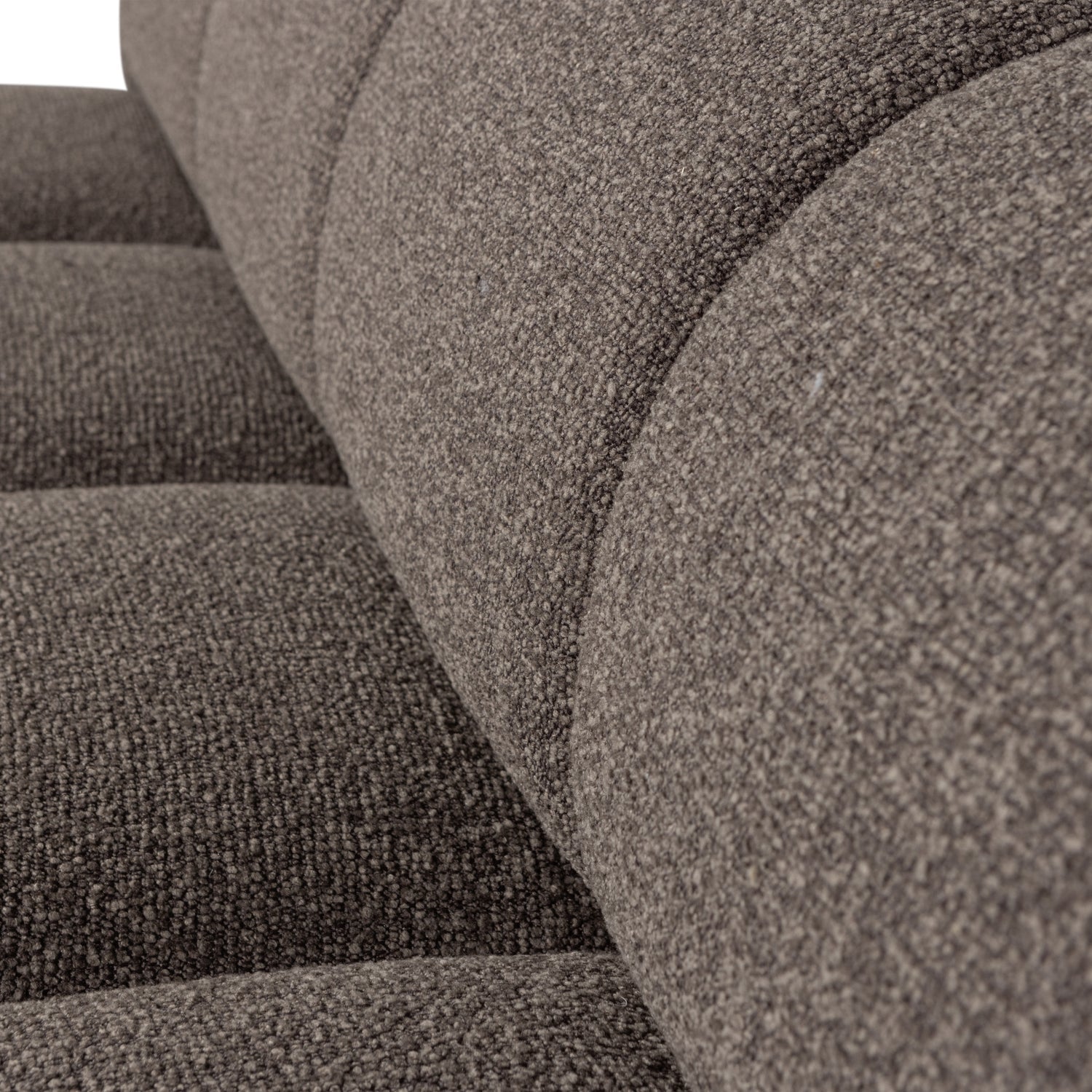 Sofa modułowa MOJO - element 3-osobowy ciemnobrązowy bouclé