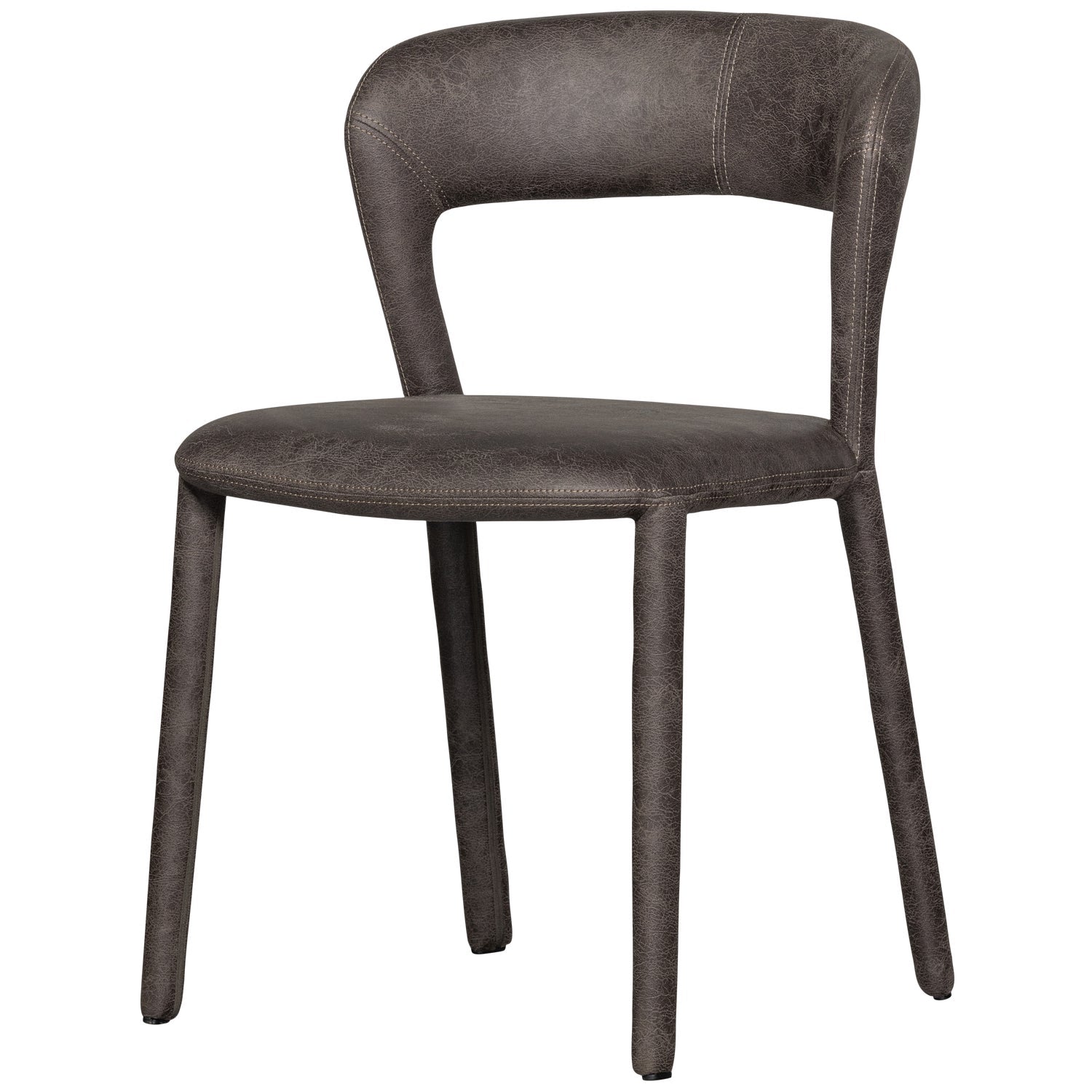 NOBLE Chair Dark Brown Eco-Leather