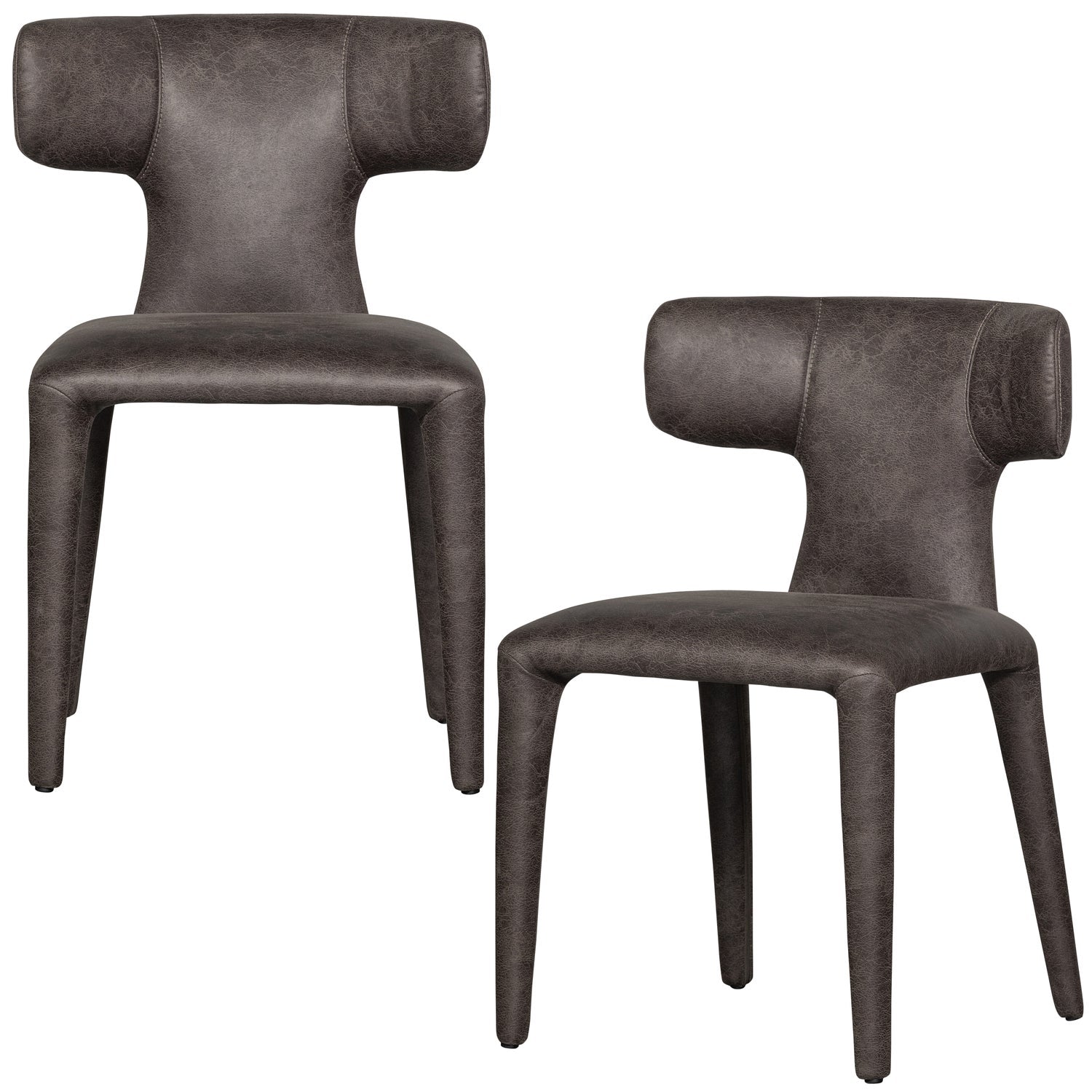 PERMIT Chair Dark Brown Eco-Leather