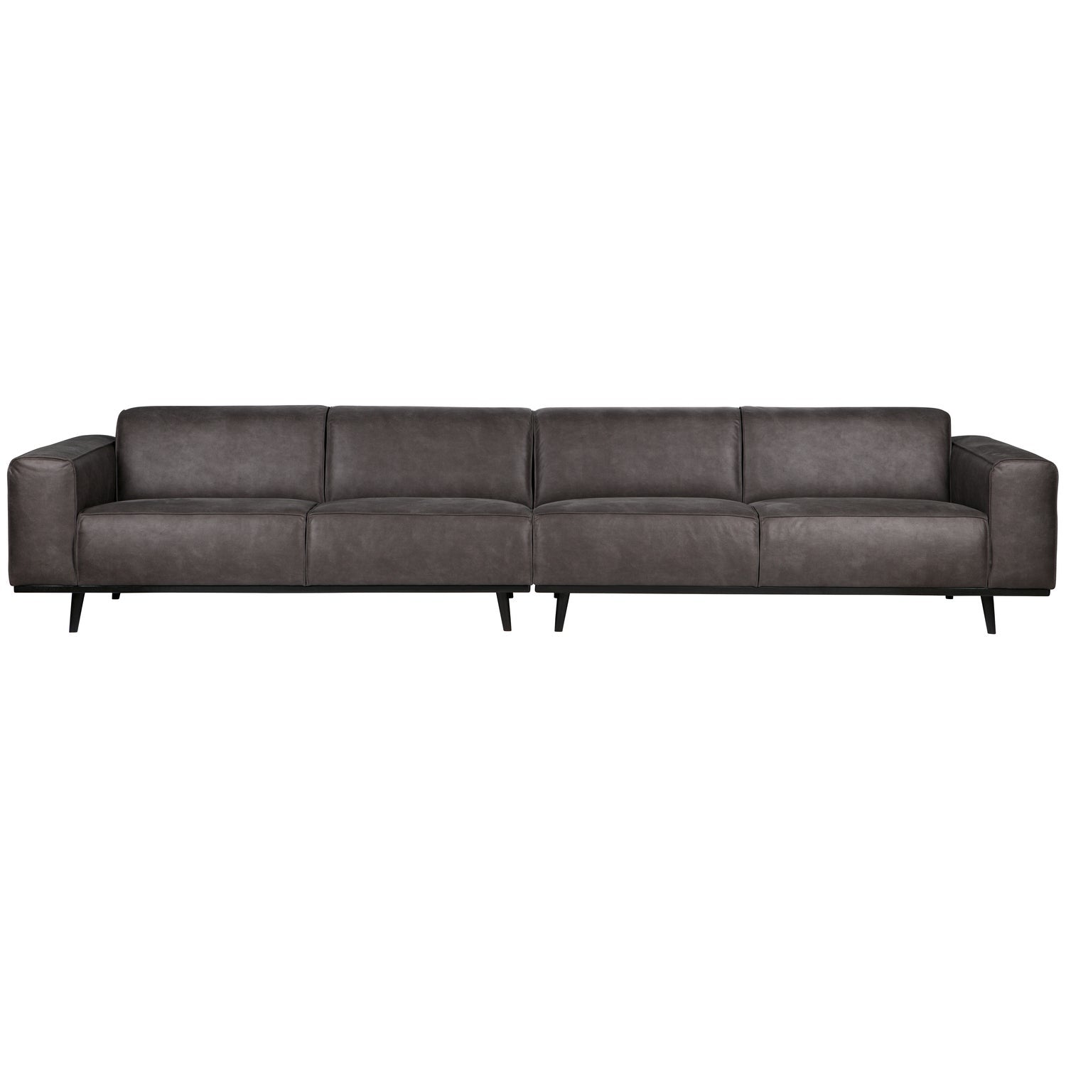 Sofa 4-osobowa STATEMENT ciemnoszara skóra