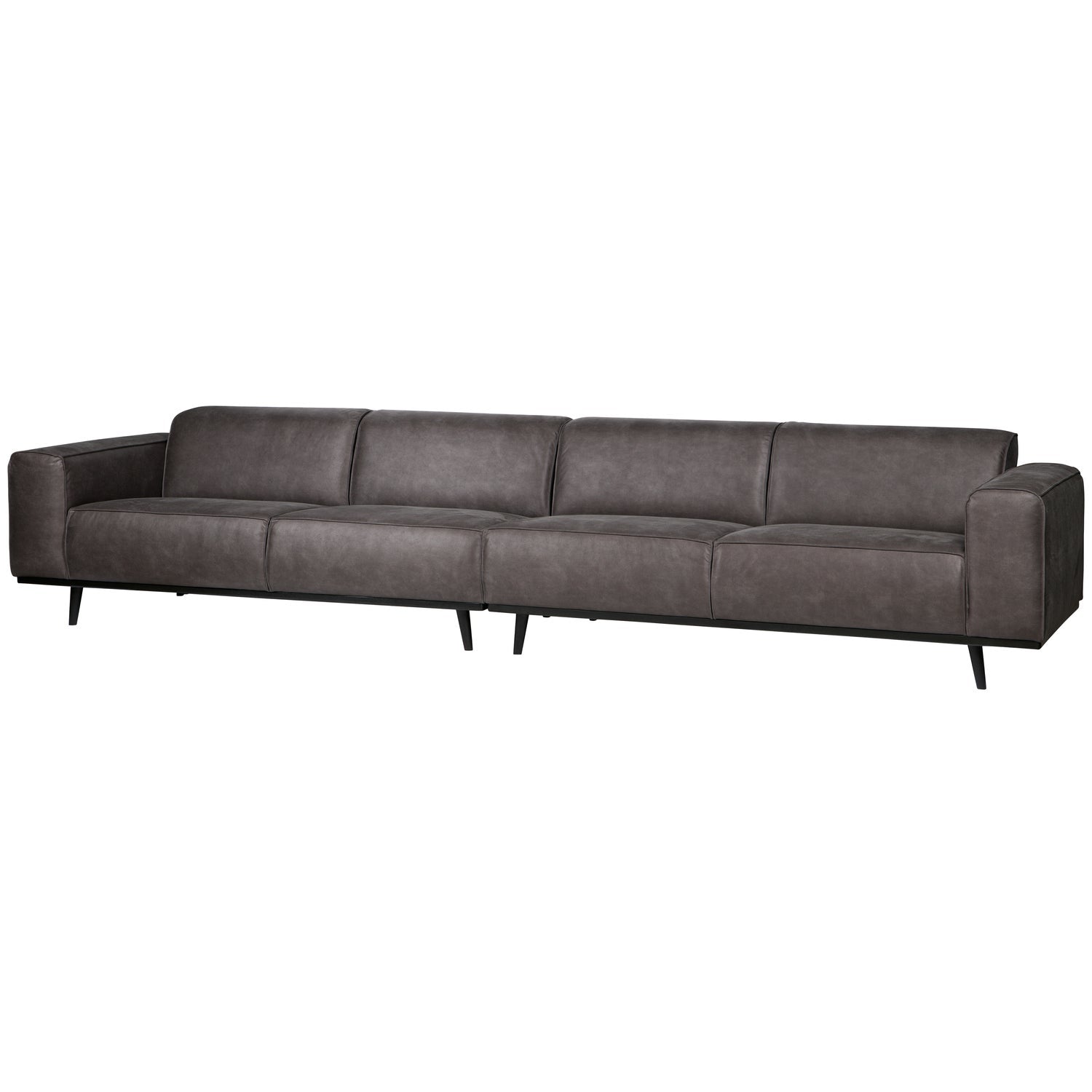 Sofa 4-osobowa STATEMENT ciemnoszara skóra