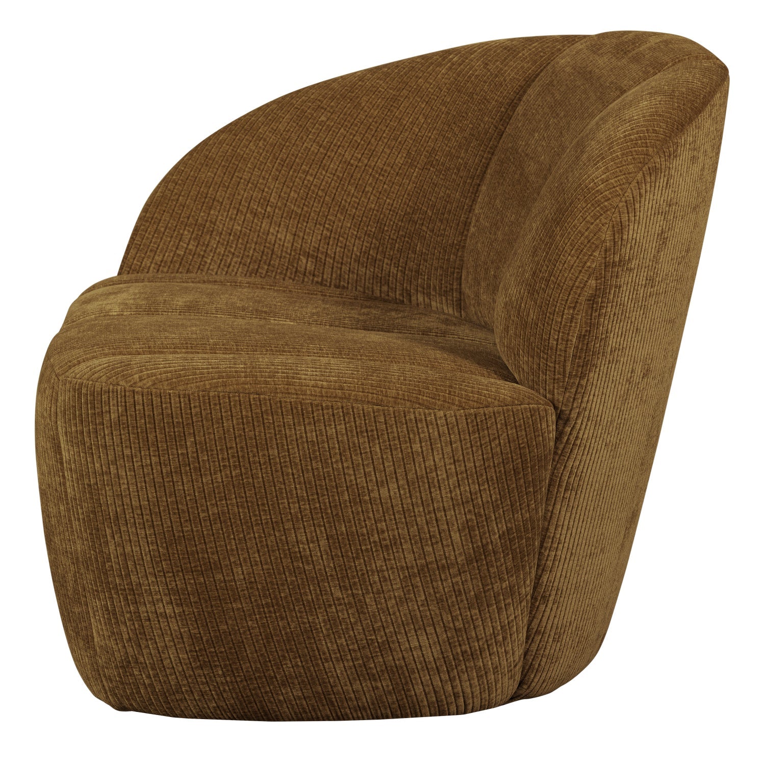 Left-facing 2-seater sofa MOJO dark honey corduroy