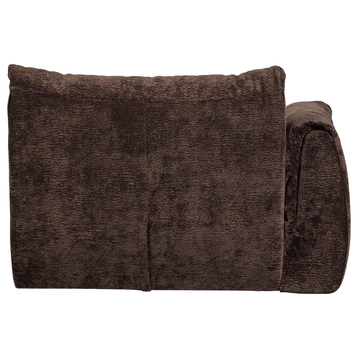 Sofa modułowa BAGGY 3D - element lewostronny ciemnobrązowy