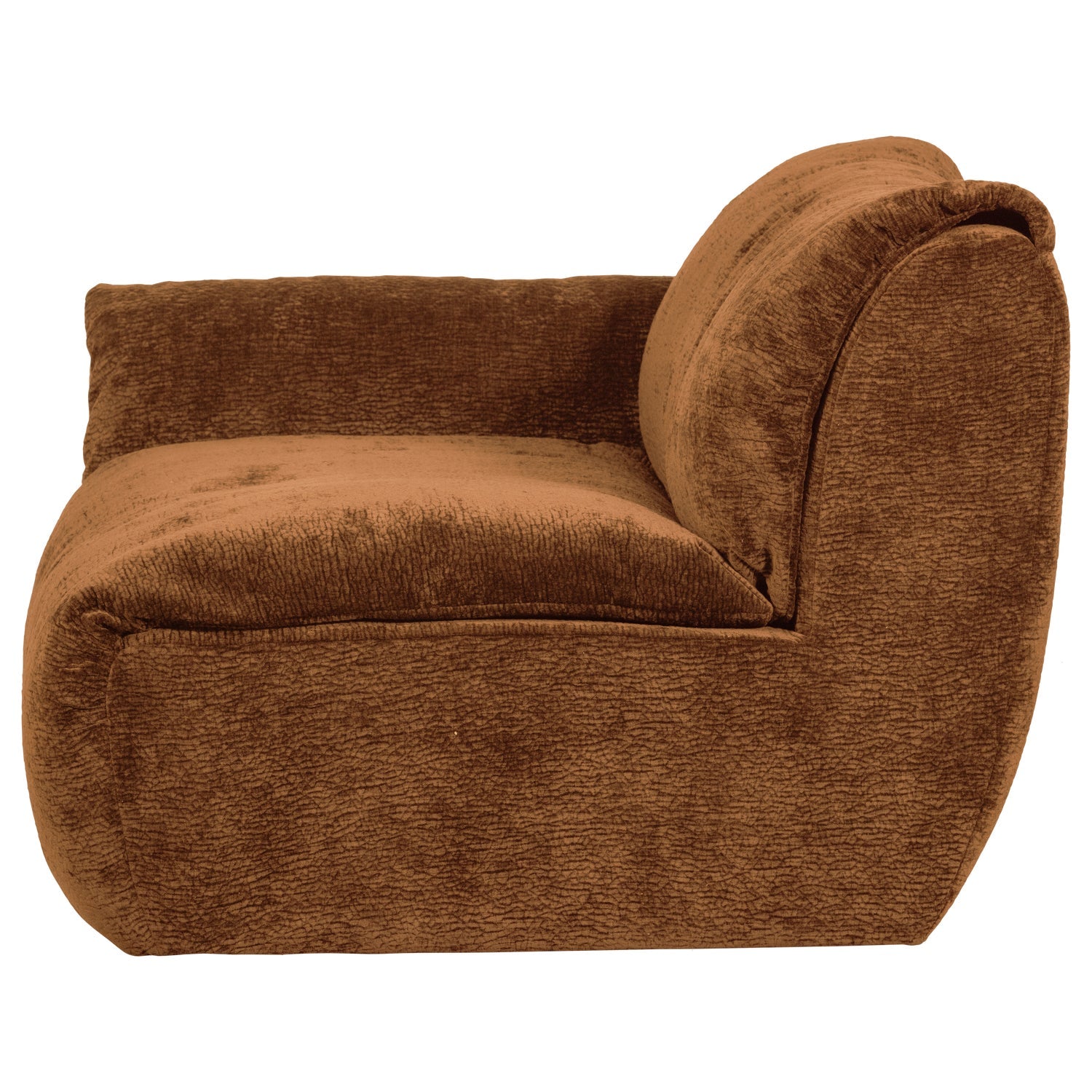 Modulares Sofa BAGGY 3D - linkes Element braun