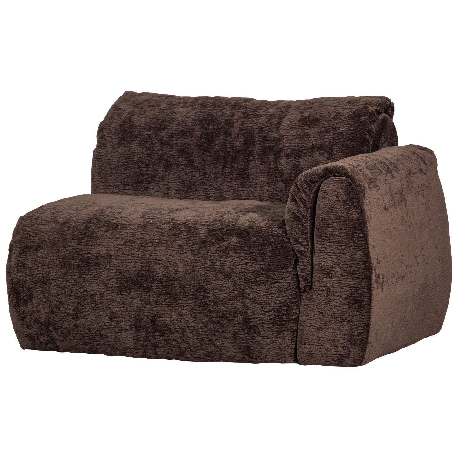 Modulares Sofa BAGGY 3D - rechte Element in Dunkelbraun