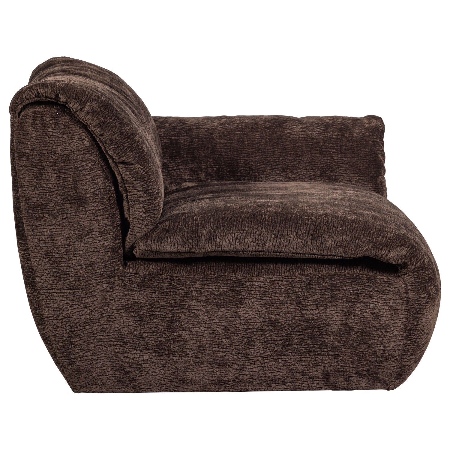 Modulares Sofa BAGGY 3D - rechte Element in Dunkelbraun