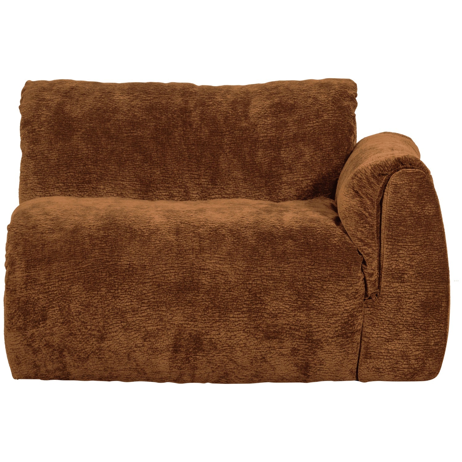 Modulares Sofa BAGGY 3D - rechte Element in Braun