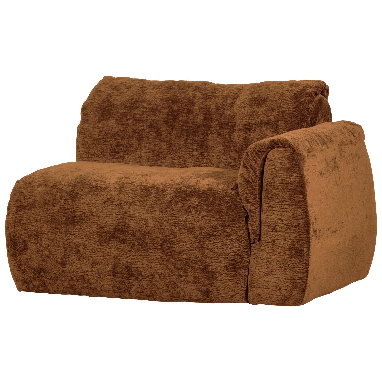 Modulares Sofa BAGGY 3D - rechte Element in Braun