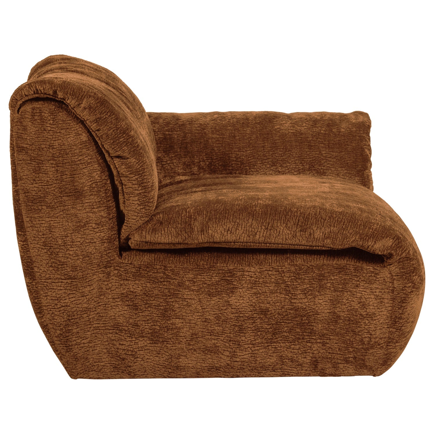 Modulares Sofa BAGGY 3D - rechte Element in Braun