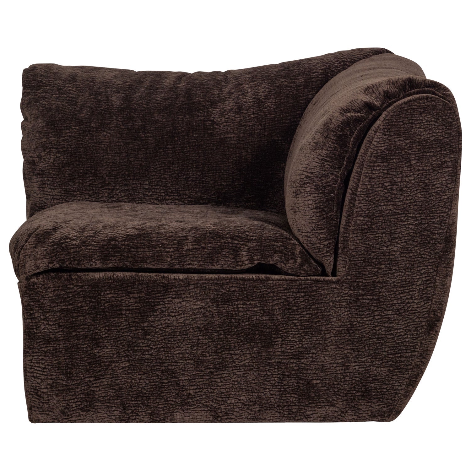 Modulares Sofa BAGGY 3D - Eckelement dunkelbraun