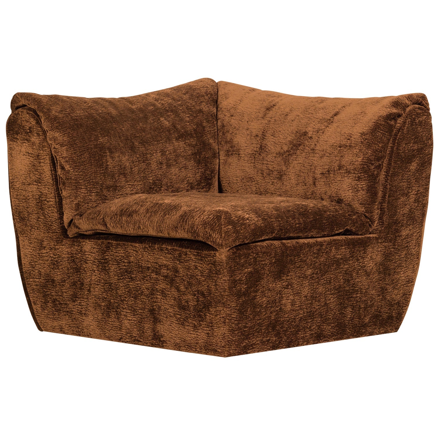 Modulares Sofa BAGGY 3D - braunes Eckelement