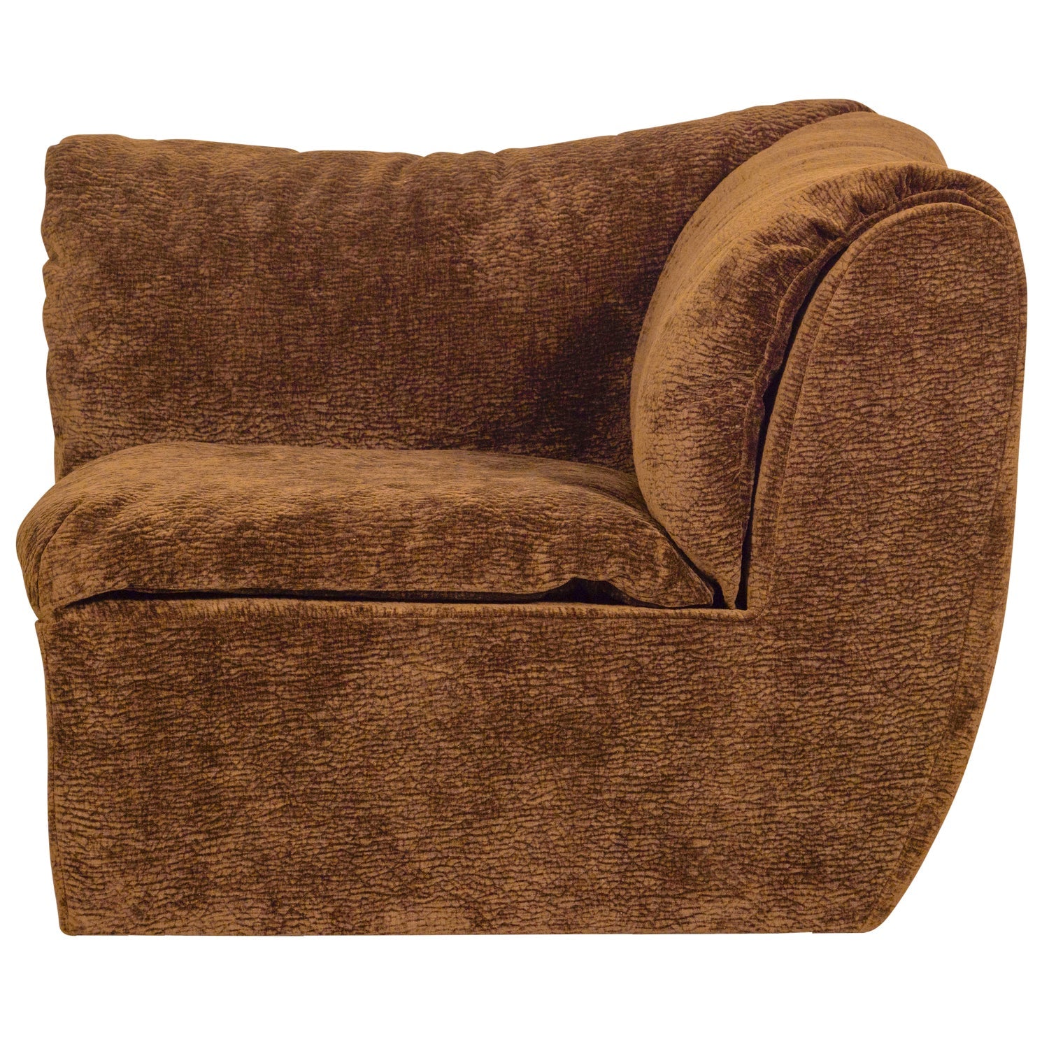 Modulares Sofa BAGGY 3D - braunes Eckelement