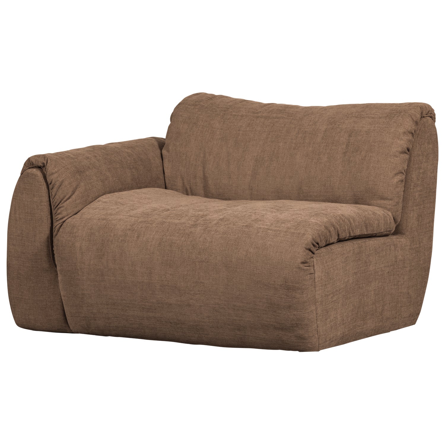 Modulares Sofa BAGGY - linkes Element in Braun