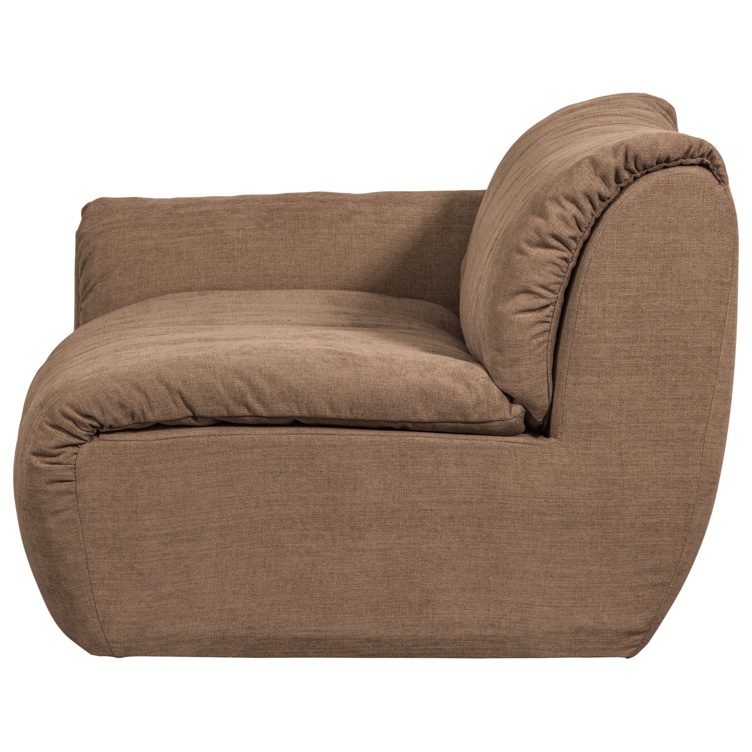 Modulares Sofa BAGGY - linkes Element in Braun
