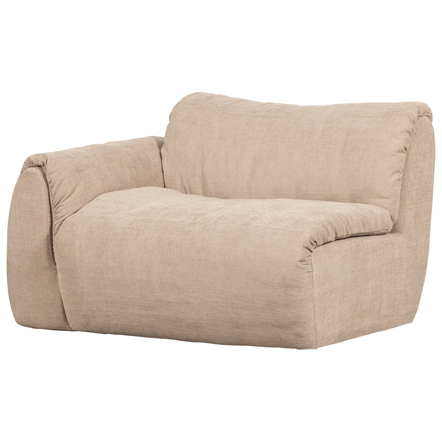 Modulares Sofa BAGGY - linkes Element in Sandfarbe