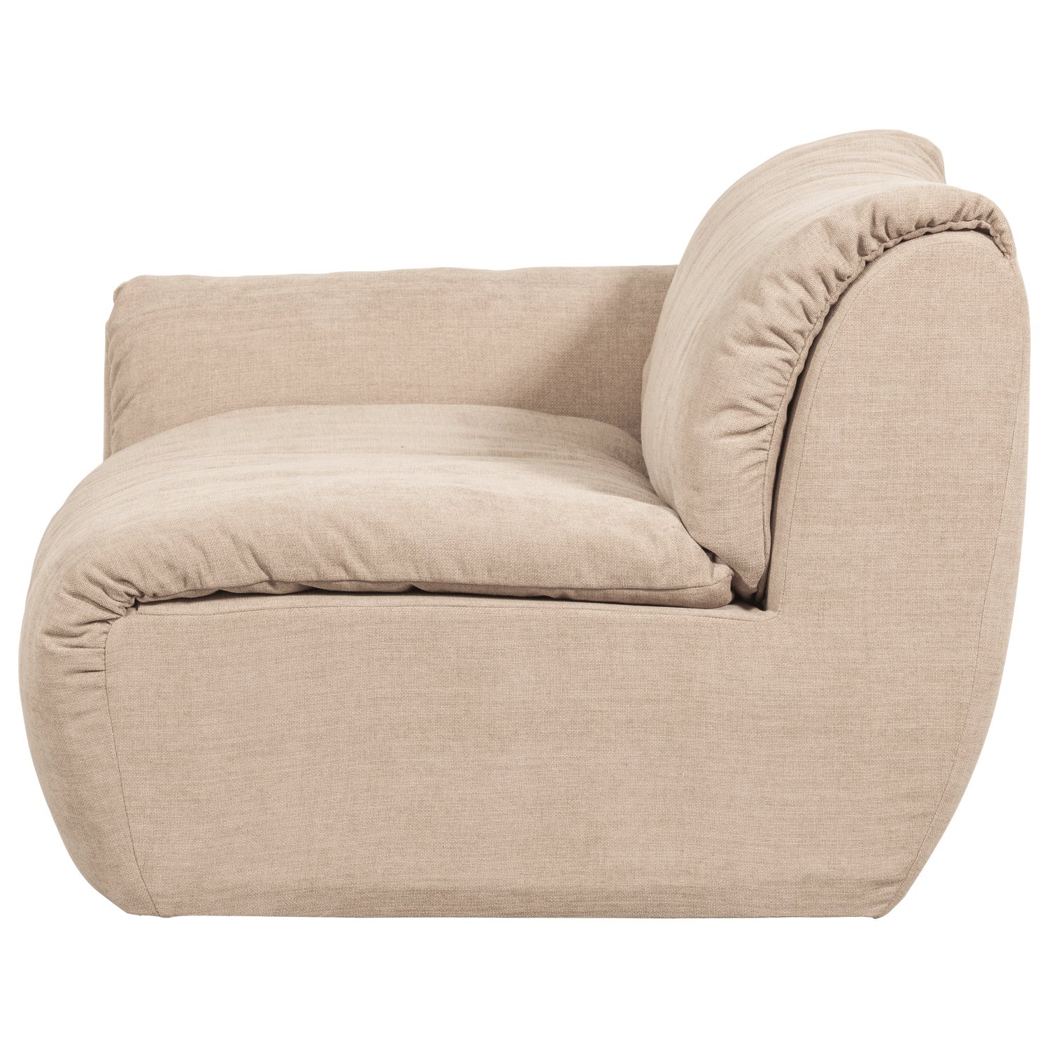Modulares Sofa BAGGY - linkes Element in Sandfarbe