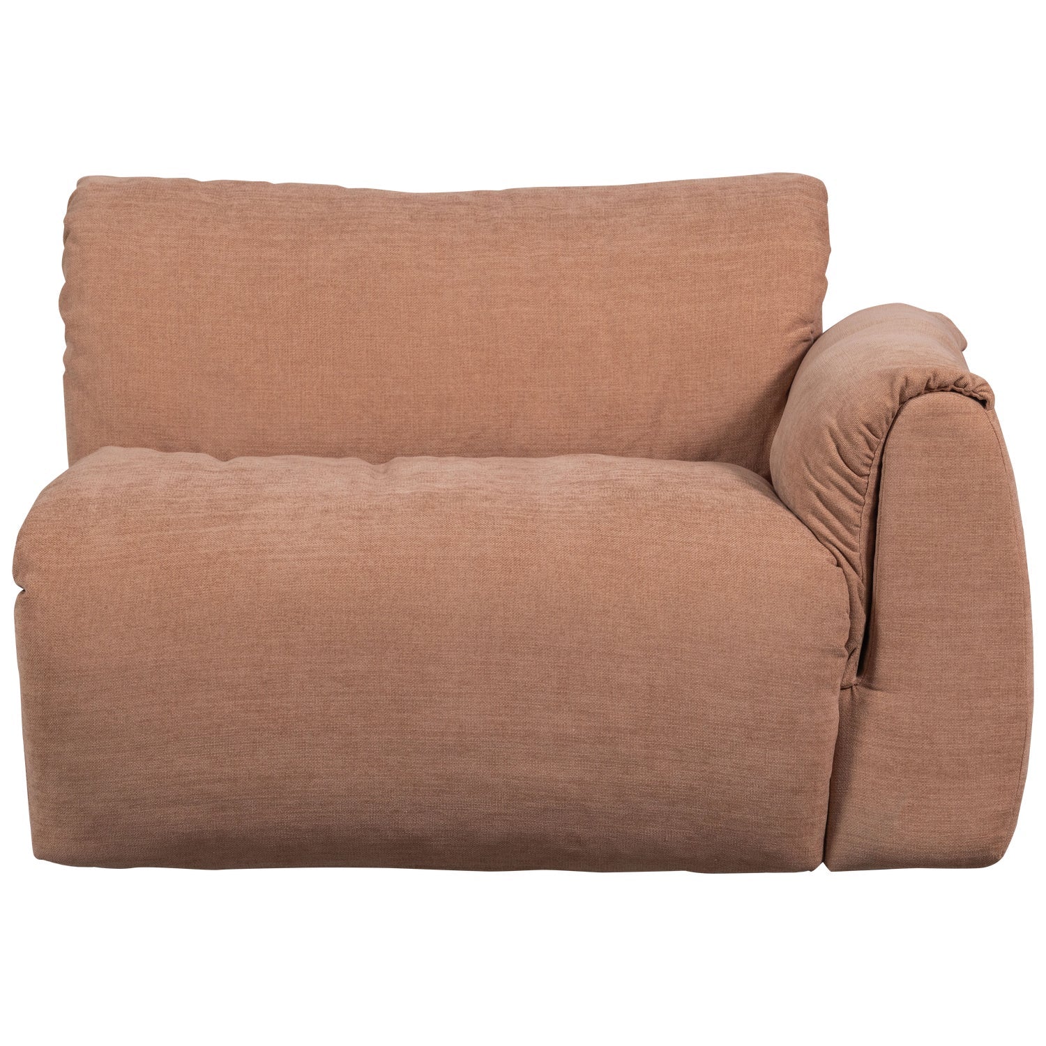 Sofa modułowa BAGGY - element prawostronny różowy