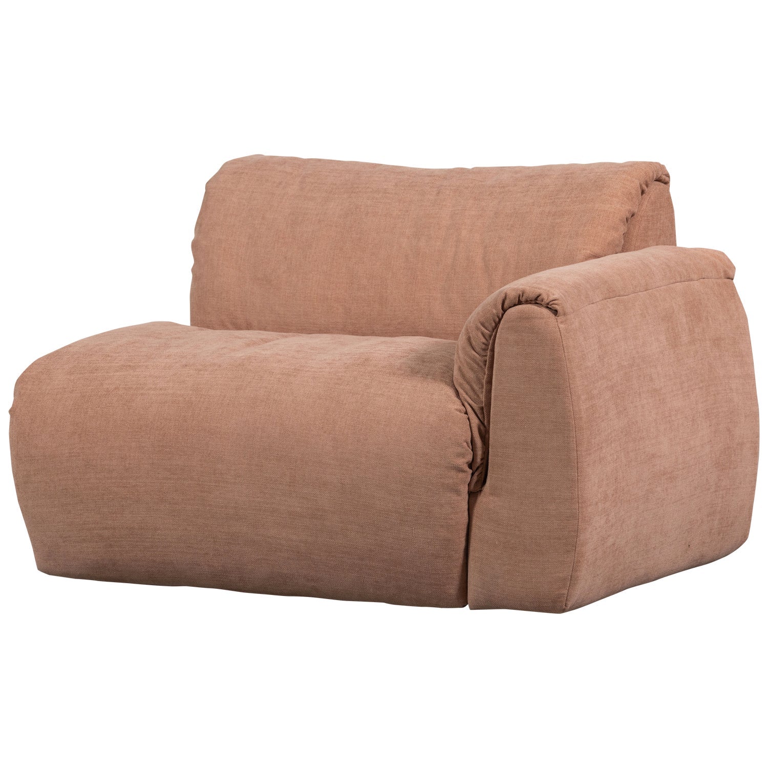 Sofa modułowa BAGGY - element prawostronny różowy