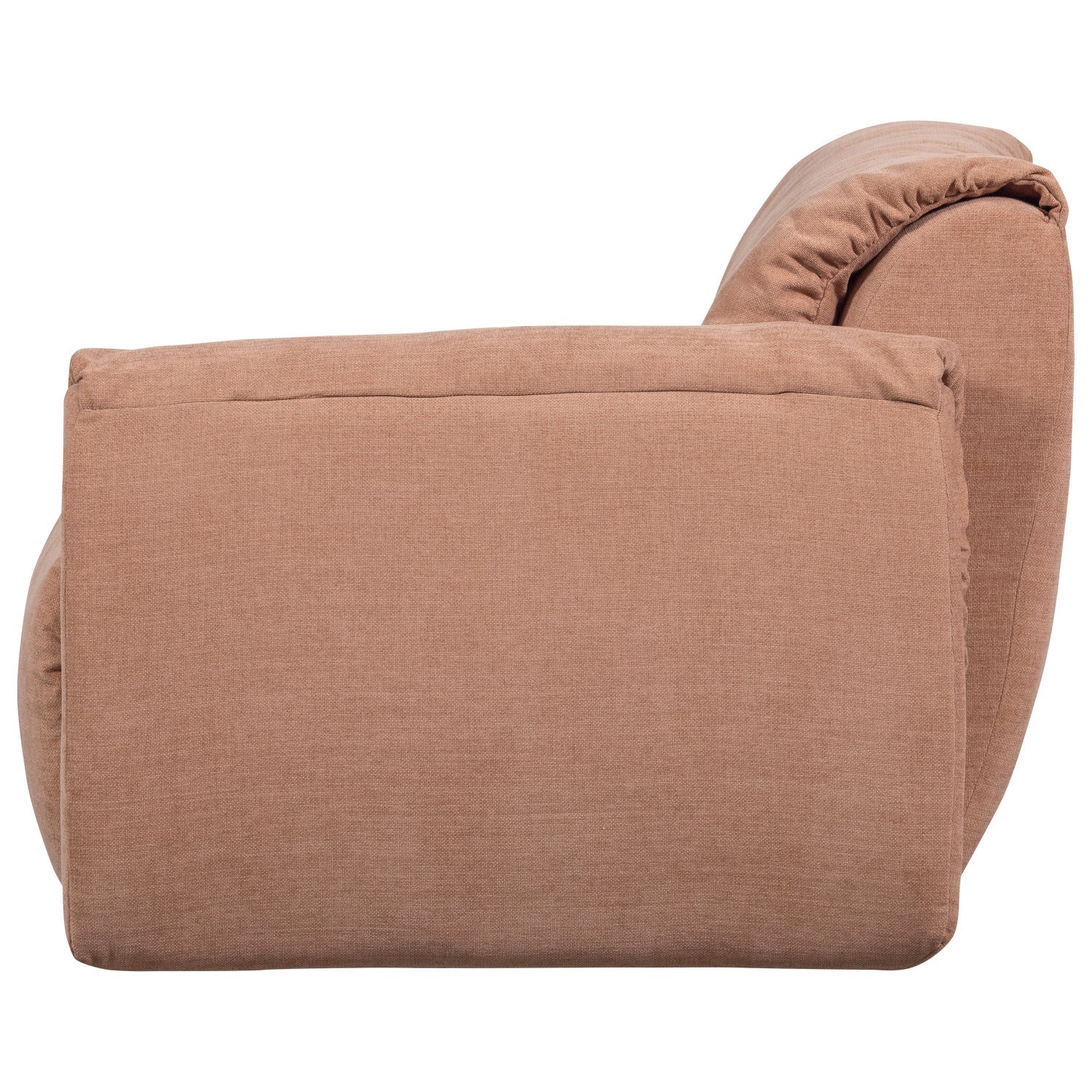 Sofa modułowa BAGGY - element prawostronny różowy
