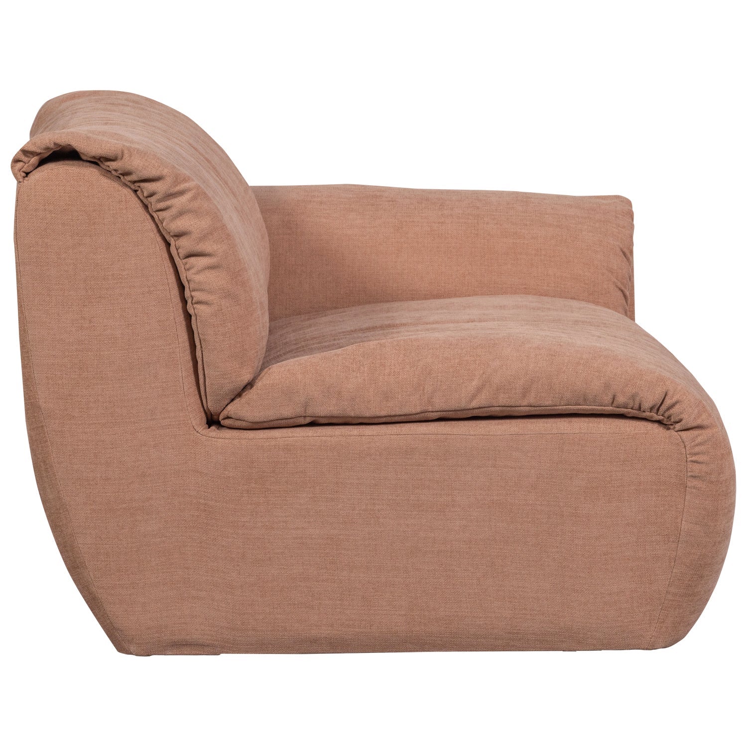 Sofa modułowa BAGGY - element prawostronny różowy