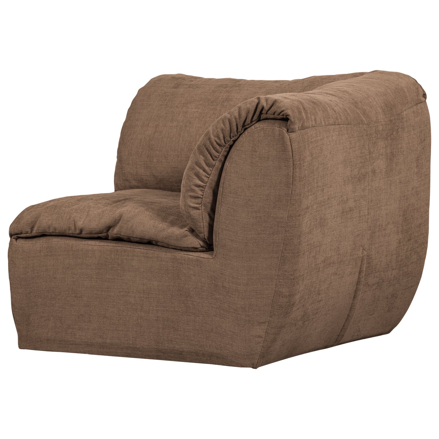 Sofa modułowa BAGGY - element narożny brązowy