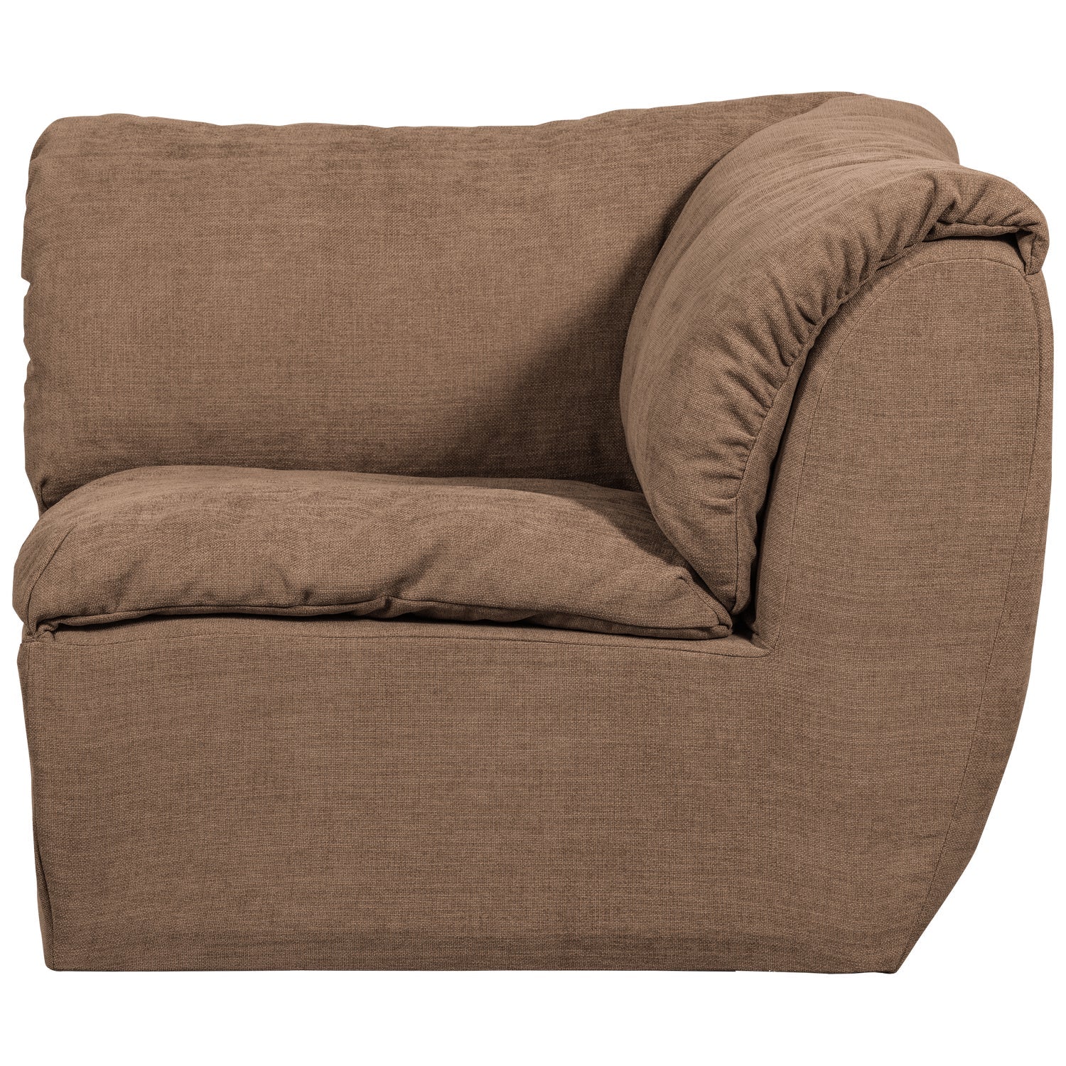 Sofa modułowa BAGGY - element narożny brązowy