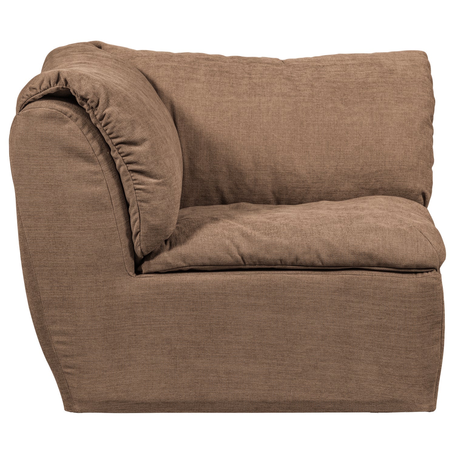 Sofa modułowa BAGGY - element narożny brązowy