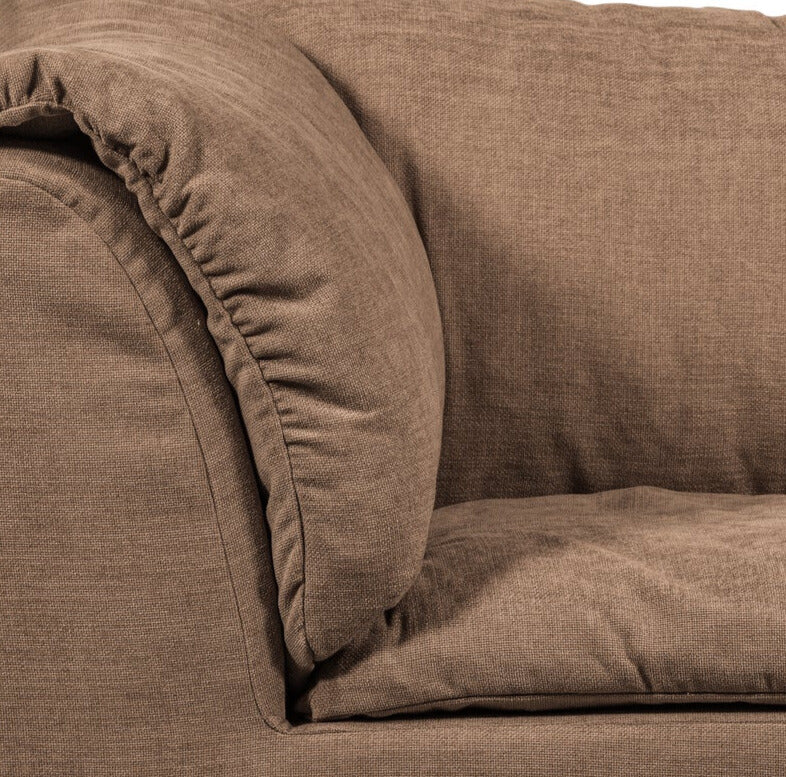 Sofa modułowa BAGGY - element narożny brązowy