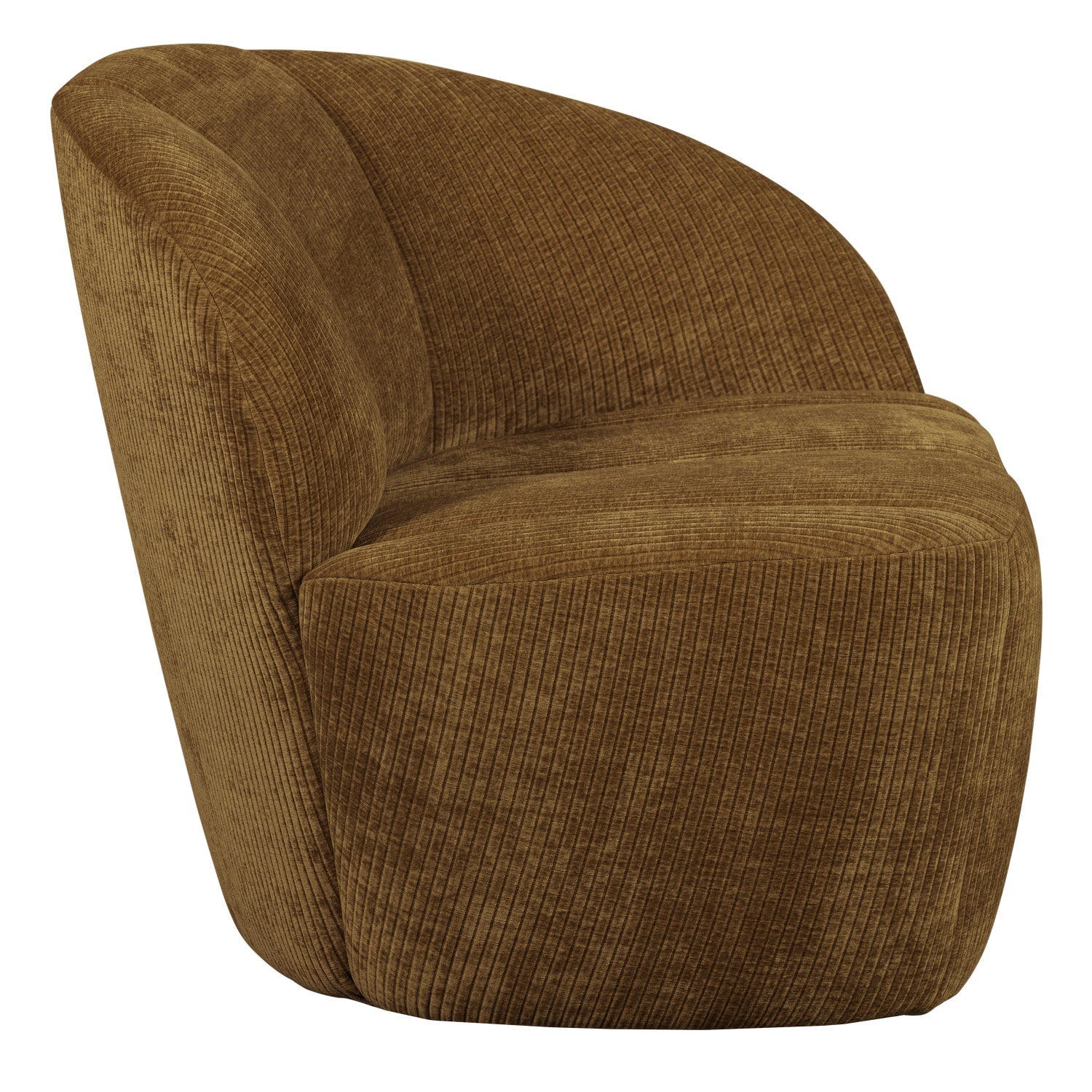 Right-facing 2-seater sofa MOJO dark honey corduroy