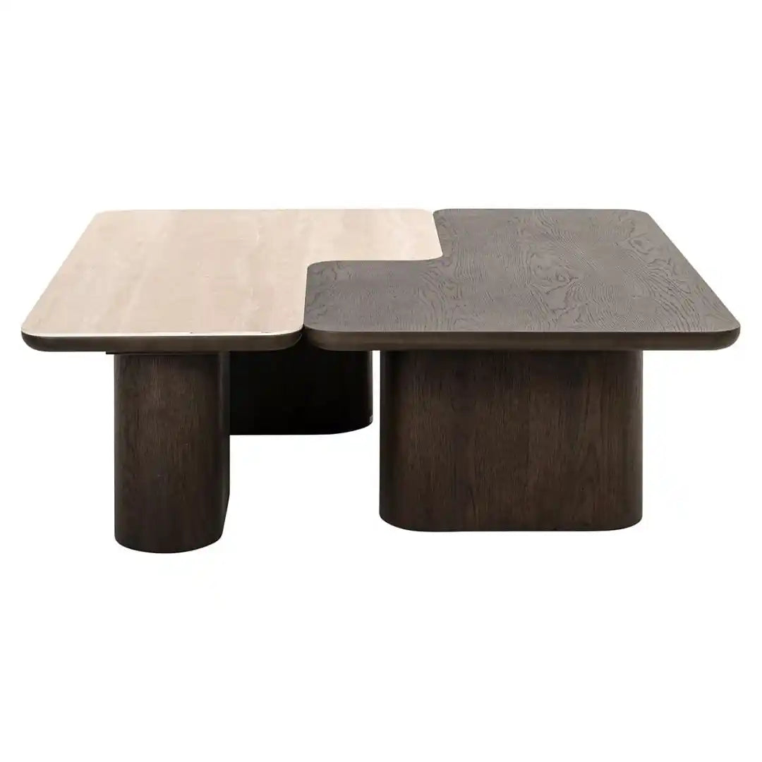 NANDO Oak Veneer Coffee Table Set