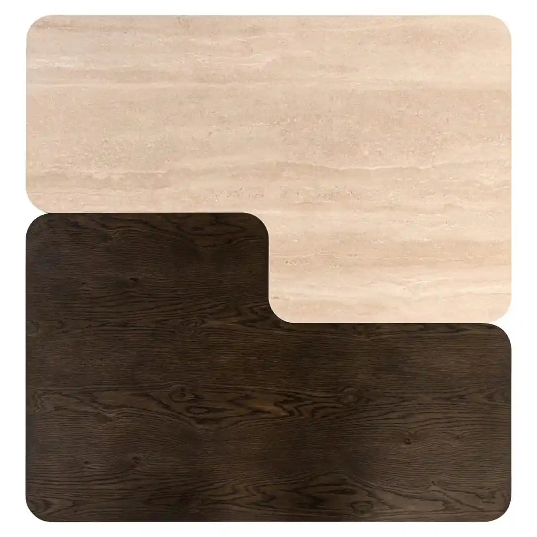 NANDO Oak Veneer Coffee Table Set