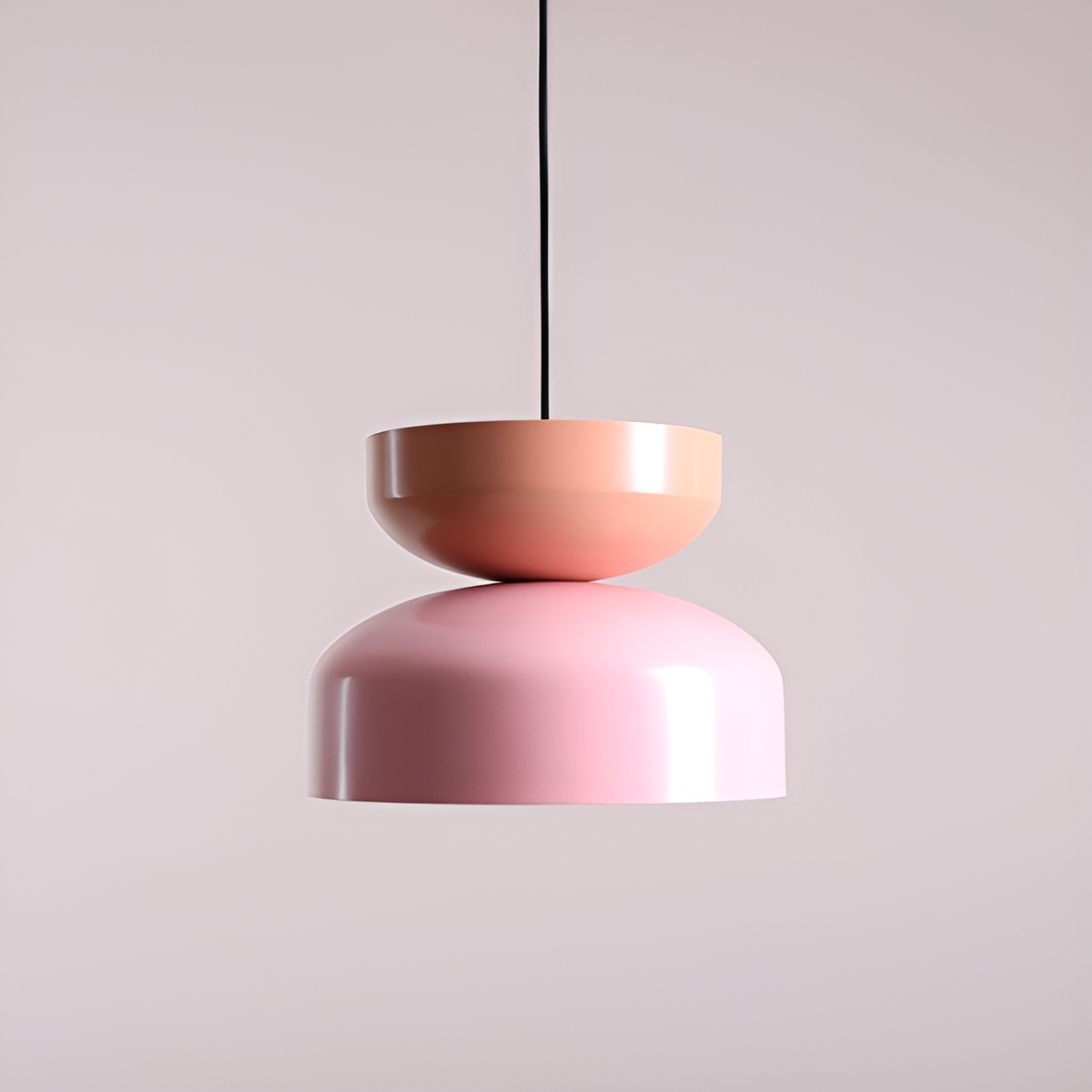 Lampa wisząca TULA koralowy z różowym