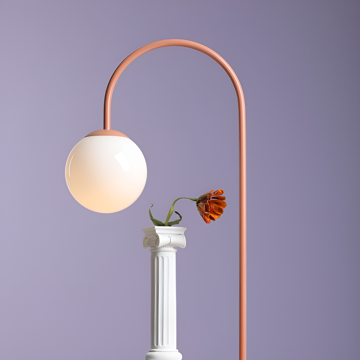 Lampa stołowa UNA koralowy
