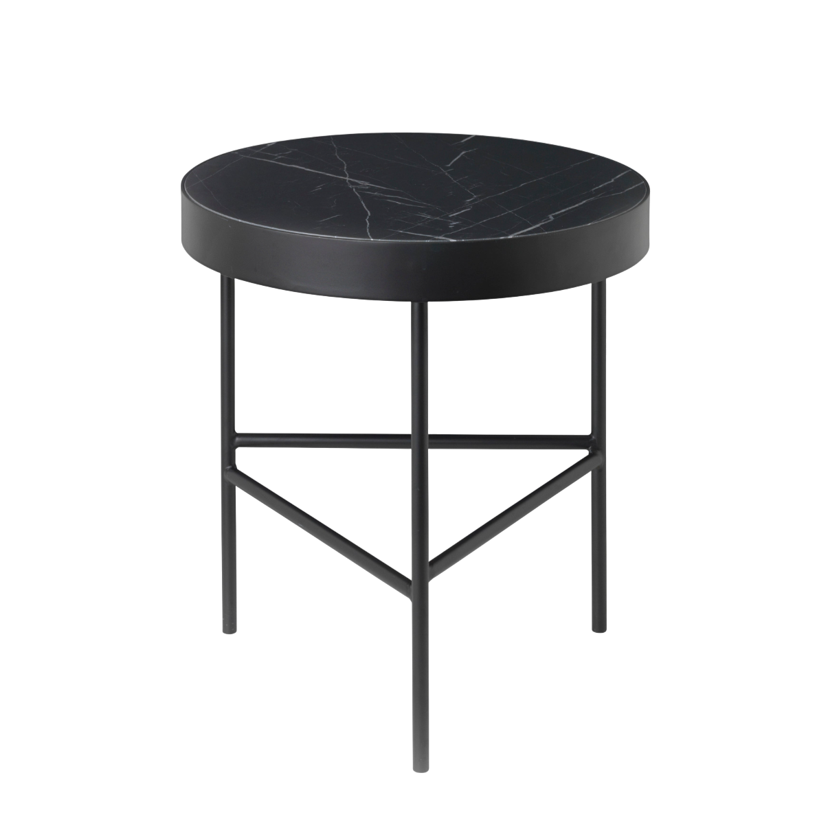 Stolik boczny MARBLE TABLE czarny marmur