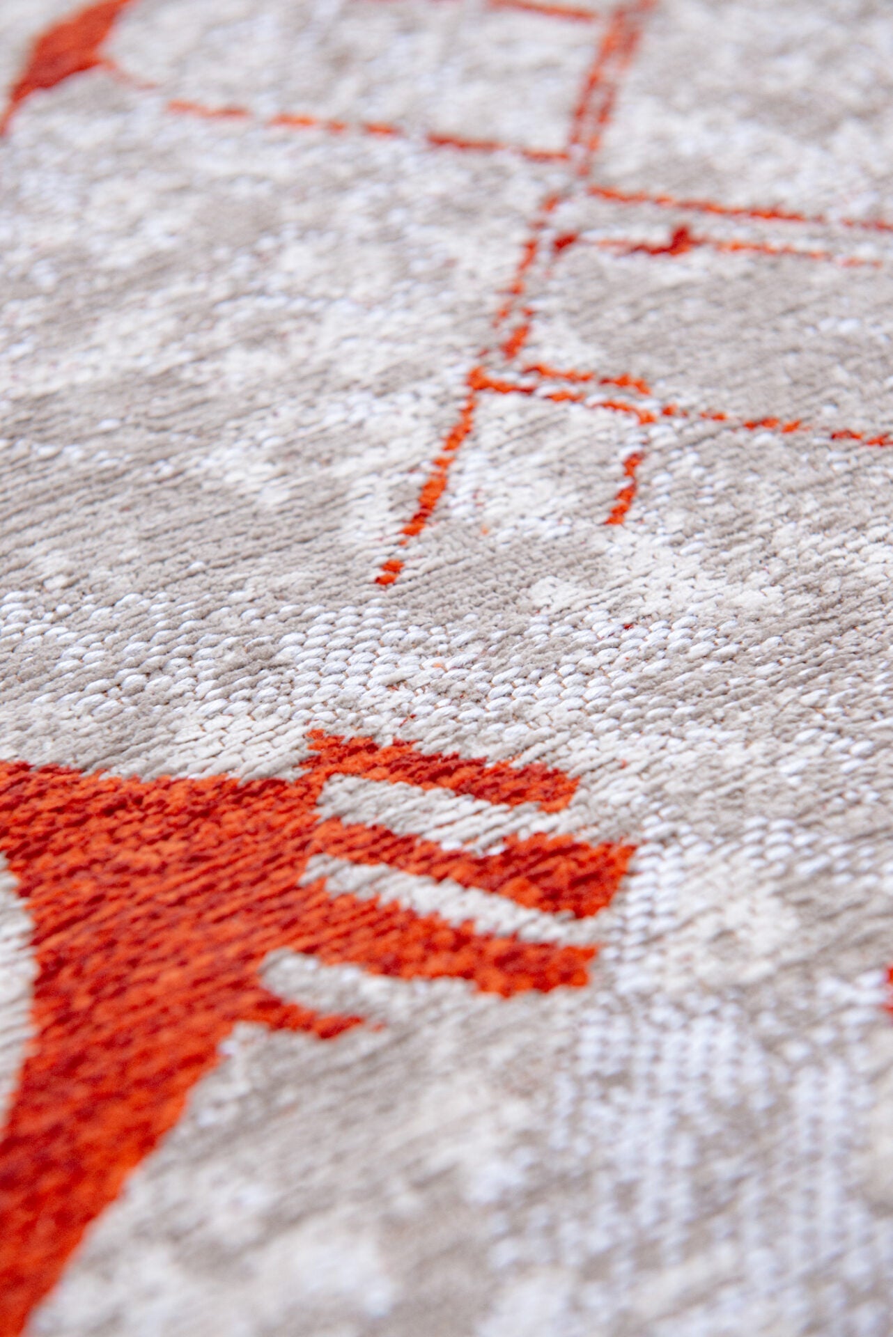 Dywan okrągły CITIES AMSTERDAM ORANGE CUT czerwony