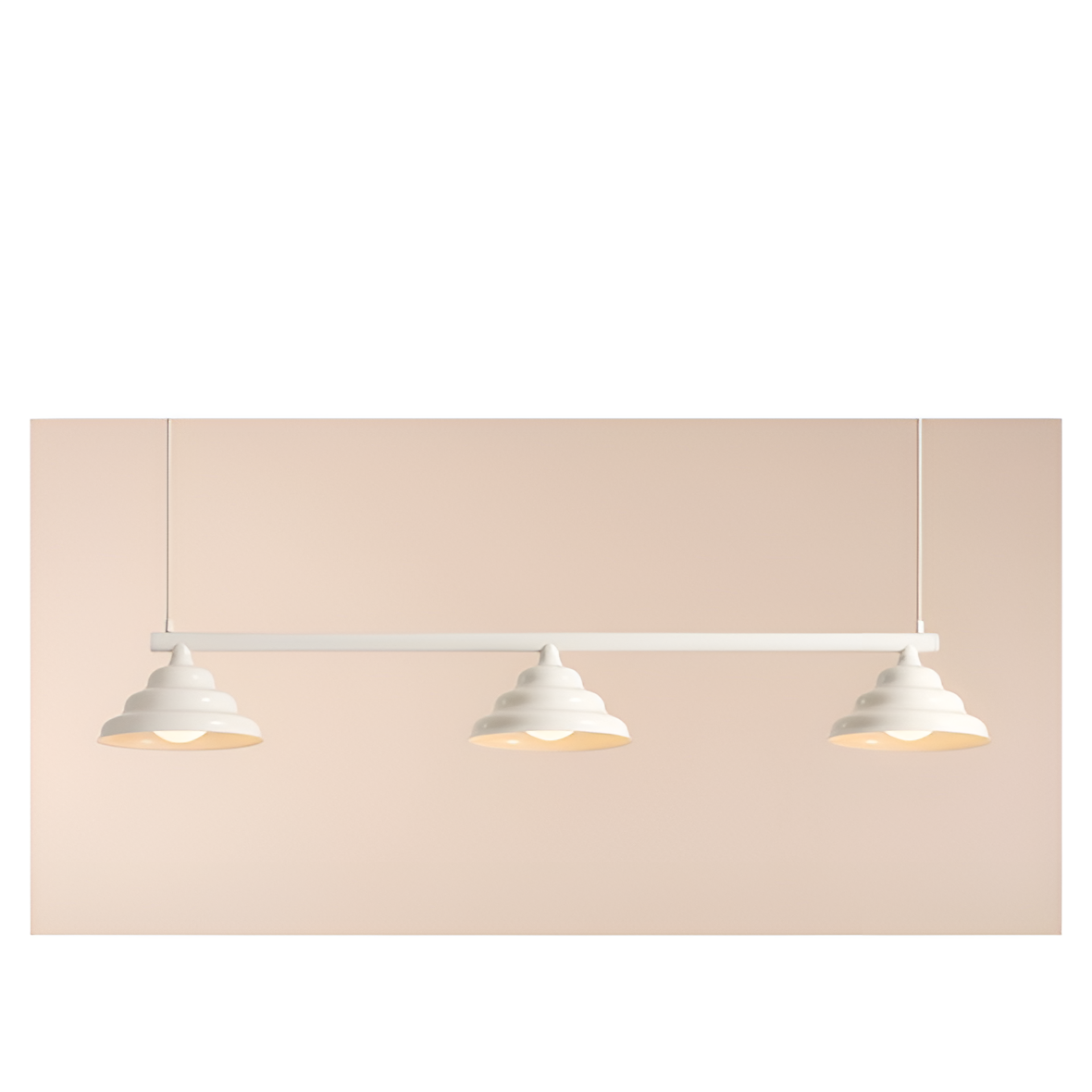 Hanging lamp wave cream trio