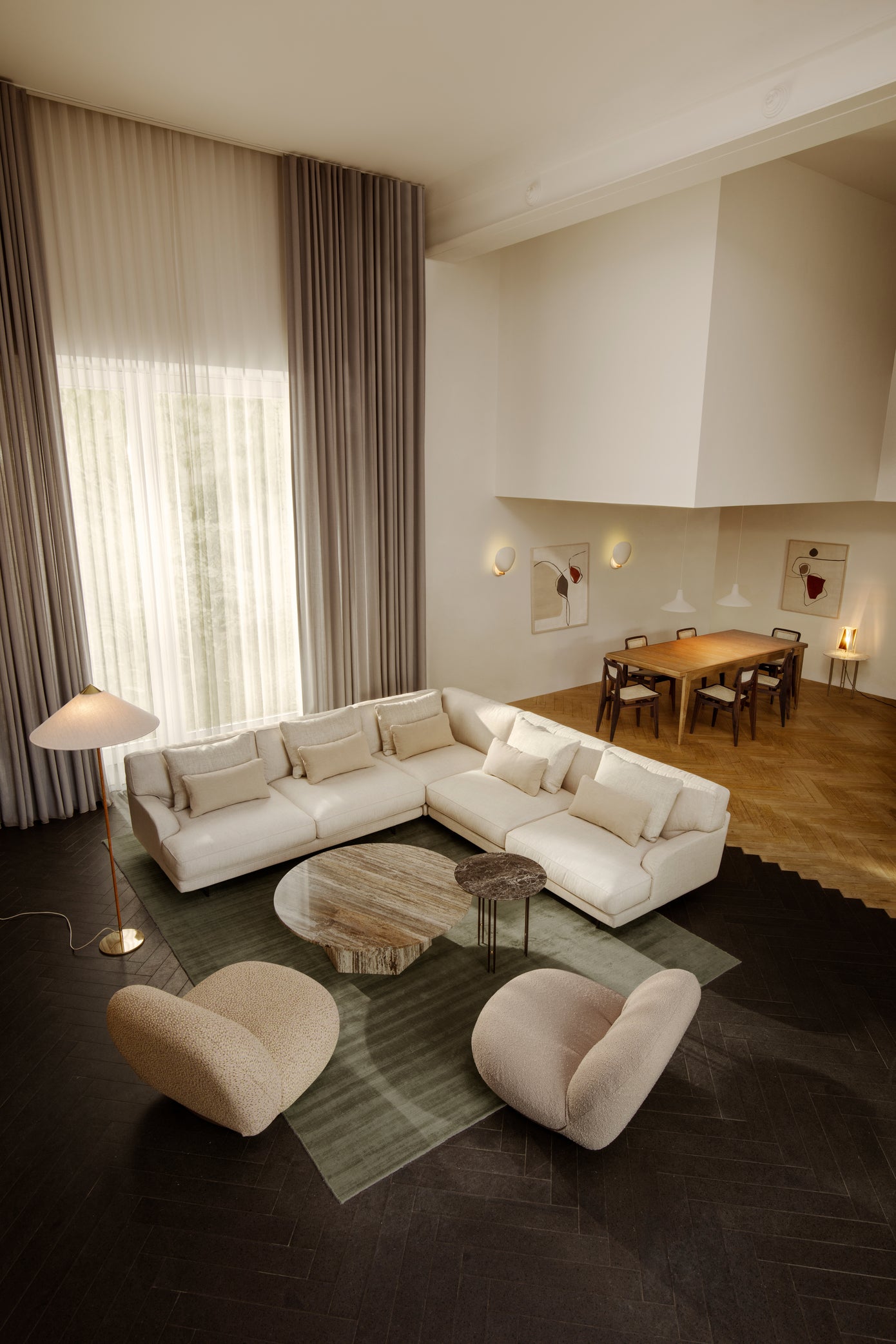 EPIC cream travertine coffee table