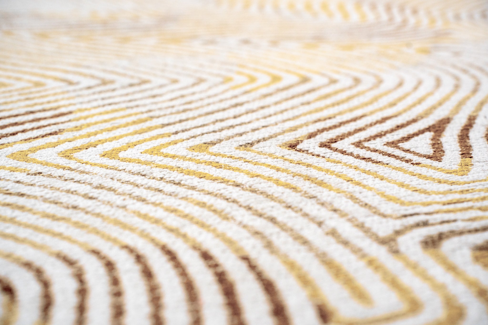 Dywan okrągły CORAL YELLOW HIPPY żółto-beżowy