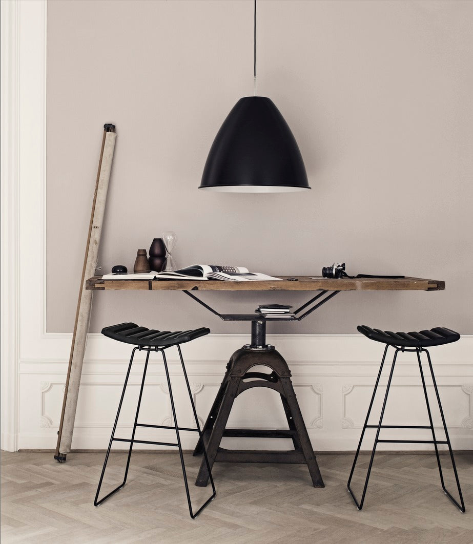 BESTLITE BL9 Brass Pendant Lamp with Cream Shade