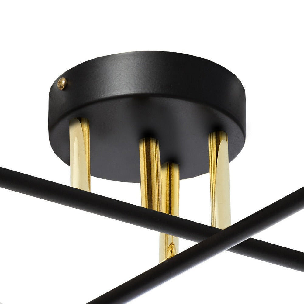 Deckenlampe ASTRA 4 schwarz mit Gold