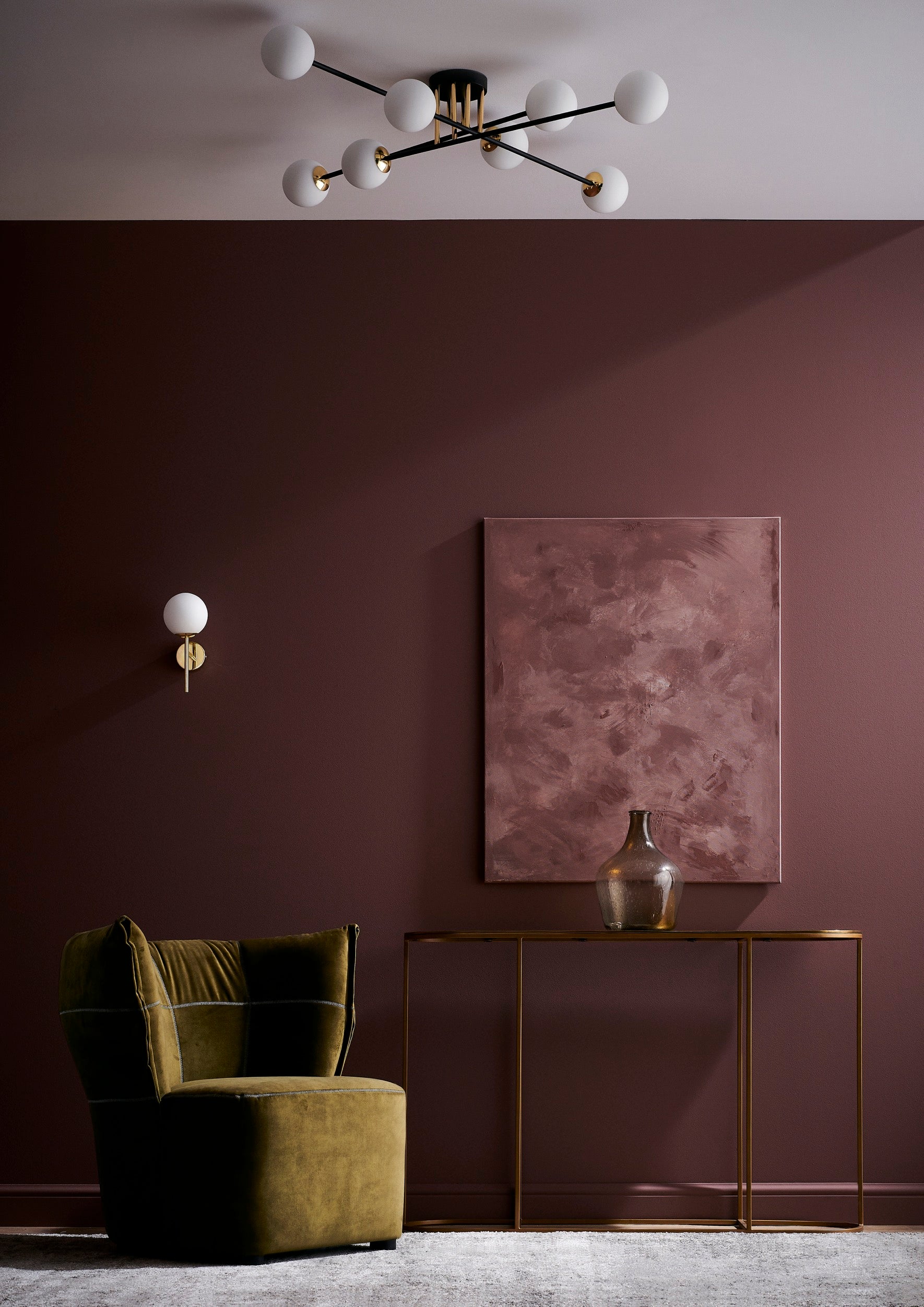 Deckenlampe ASTRA 8 schwarz mit Gold