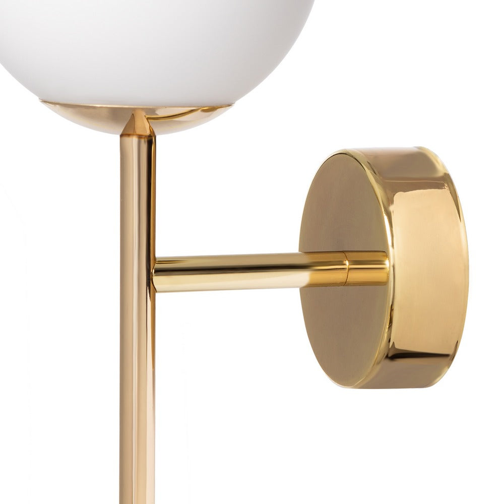 Wandleuchte ASTRA DECO gold mit weißem Schirm