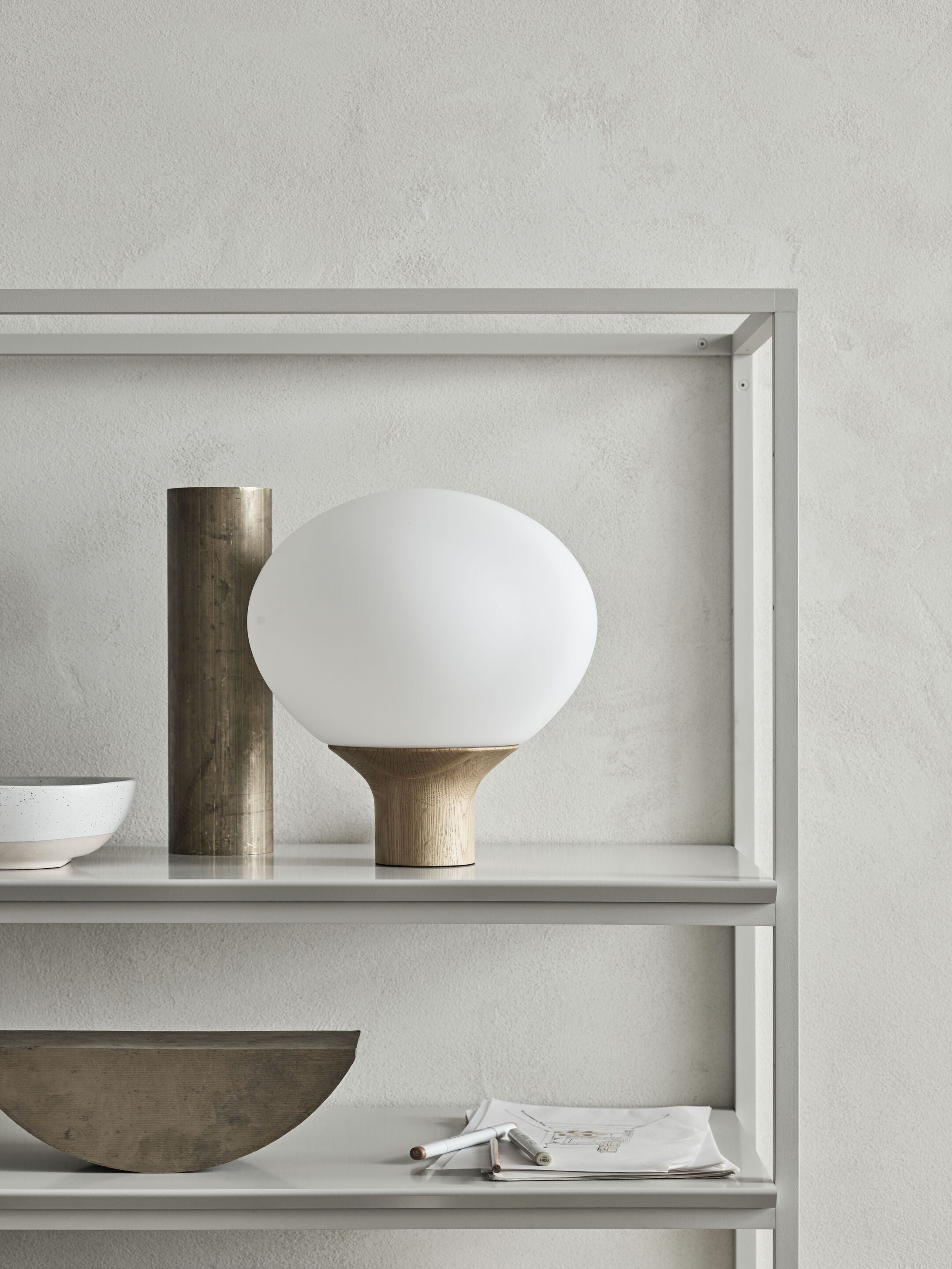 Lampa stołowa ACORN podstawa z drewna dębowego