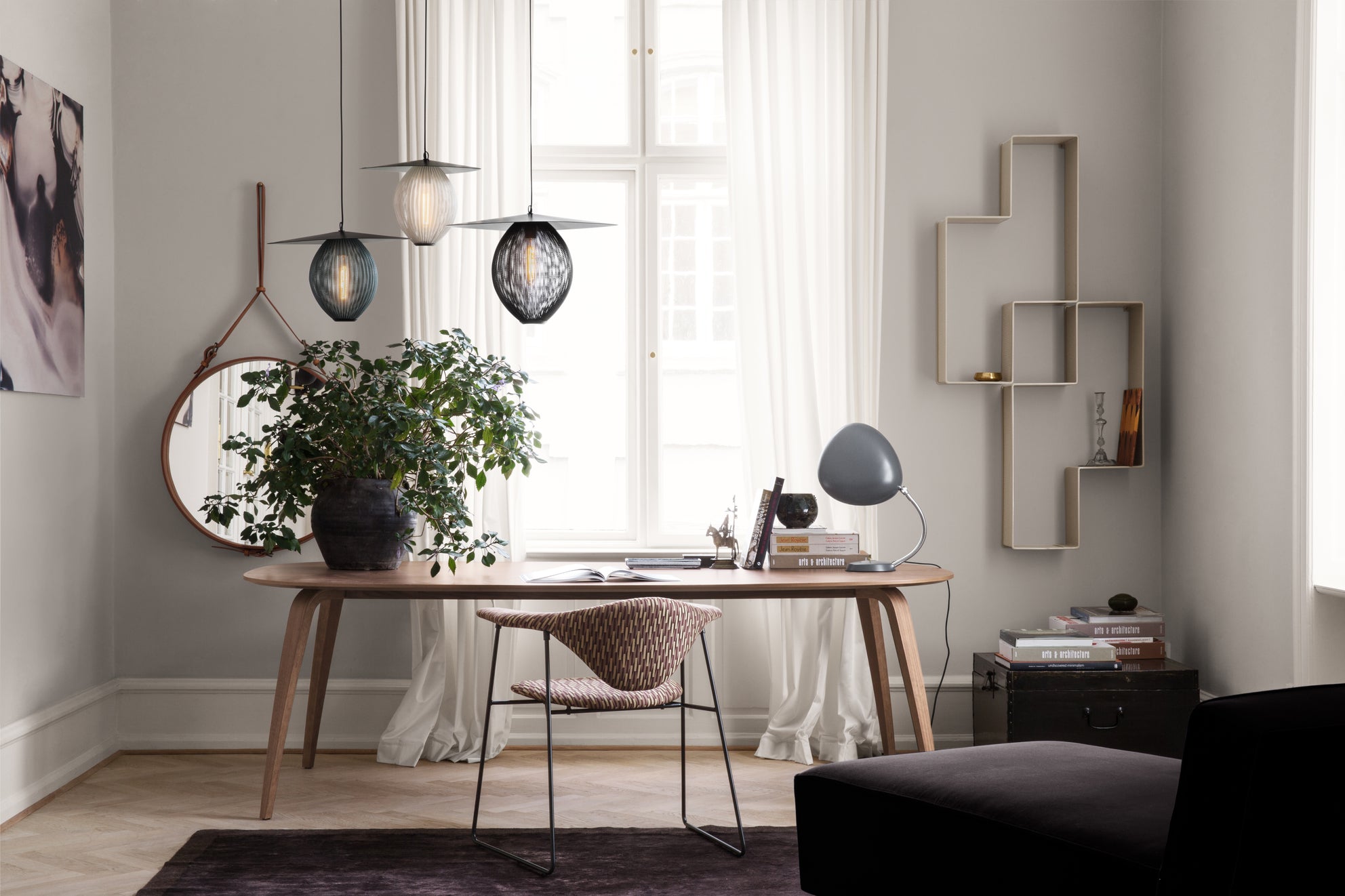GUBI Oval Table Black Ash Wood