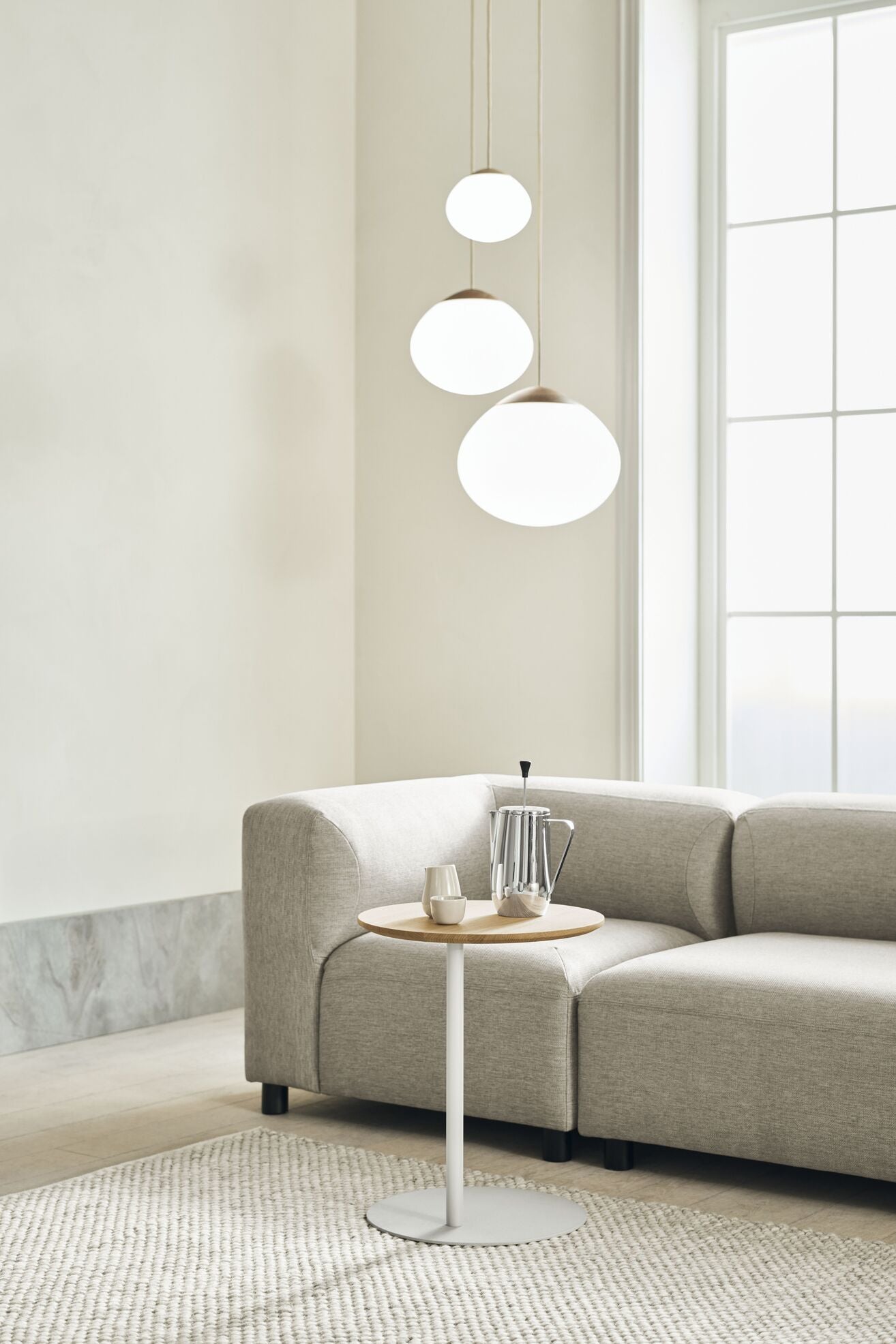 Sofa 2-modułowa z wycięciem ANGLE tapicerowany